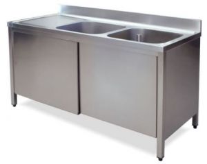 LT1020 Wash Cabinet on stainless steel