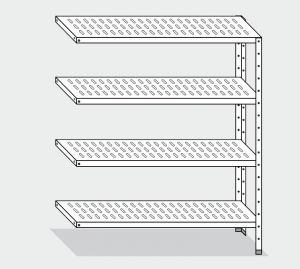 EU78863-16 estante con 4 estantes perforados ECO cm 160x30x200h kit lateral