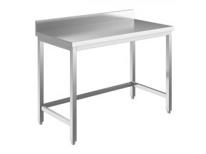 EUG2216-07 mesa con patas ECO 70x60x85h cm - tapa con salpicadero - estructura inferior en 3 lados