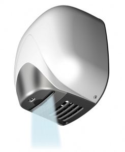 T704310 Sèche-mains à photocellule haute performance LAME en aluminium blanc sans résistance