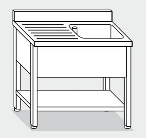 LT1126 Wash legs with stainless steel shelf