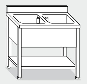 LT1129 Wash legs with stainless steel shelf