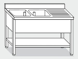 LT1133 Wash legs with stainless steel shelf
