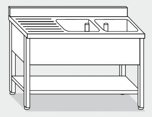 LT1142 Wash legs with stainless steel shelf