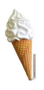 EG007C Cono de helado yogurt a pared