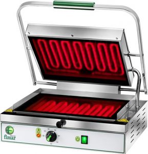 PV40LR Electric pyroceram grill single smooth/grooved singlephase 2000W