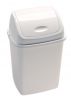 T909010 Cubo de basura de polipropileno con tapa basculante blanca 10 litros (múltiplos 24 piezas)