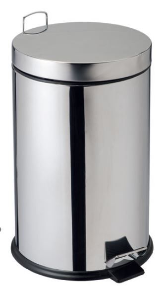 6 Litre Soft Square Bin Stainless Steel and heavy duty and Mirror Finish 172563 