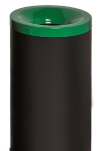T770018 Fireproof paper bin with green colored lid 50 liters