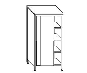 AN6011 armoire neutre en acier inoxydable avec portes coulissantes