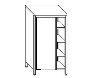 AN6018 armoire neutre en acier inoxydable avec portes coulissantes