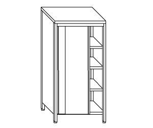 AN6022 armoire neutre en acier inoxydable avec portes coulissantes