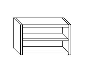 PE7010 wall unit with a stainless steel shelf L = 170cm