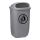 T102051 Grey Polyethylene Litter bin 50 liters for outdoor areas