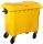 T766651 Yellow Plastic waste container for outdoor on 4 wheels 770 liters