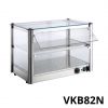 VKB82N Neutral countertop display cabinet 2 SHELVES in stainless steel sheet