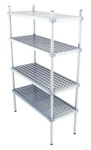 Aluminum shelf 4 shelves dim. cm 170x40x160h code: SN40170H160