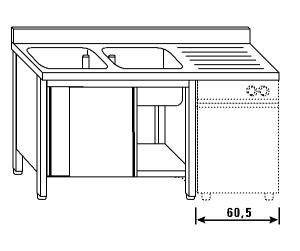 LT1184 Lave el armario para lavavajillas