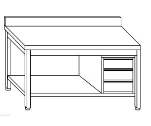 TL5171 table de travail en acier inox AISI 304
